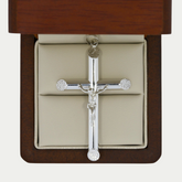 Crucifijo Tubular Liso Oro 14K